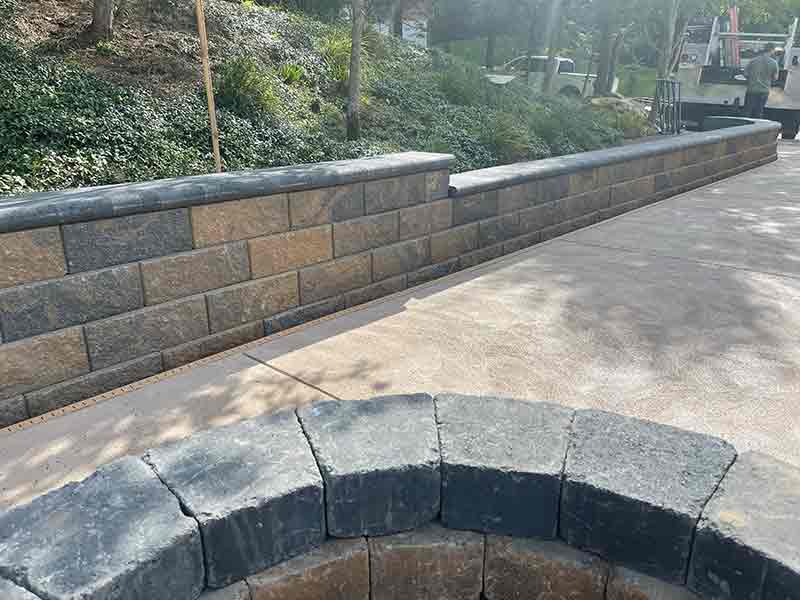 Driveway Cement and stonework